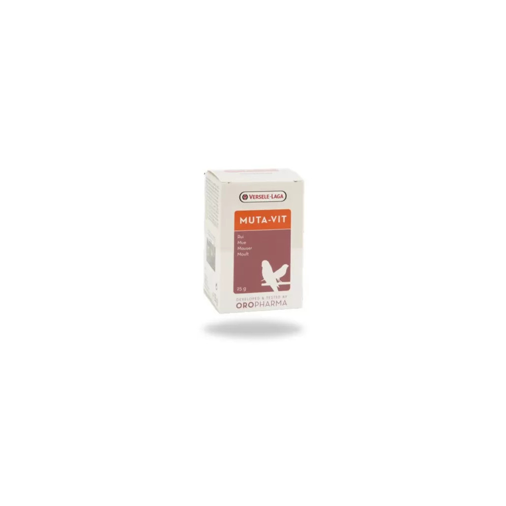 complejo vitaminico MUTA VIT VERSELE LAGA indicado para la muda de aves, en polvo 200 gr.