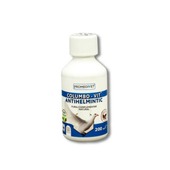 Suplemento Natural Antiparasitario Interno en Aves Antihelmintic COLUMBO VIT 200 ml