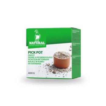 Bloque de picoteo para palomas NATURAL, tarrina de barro, 400 gr