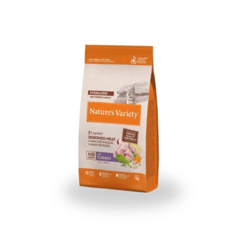 Comida para Gato Esterilizado NATURES VARIETY No Grain de Pavo 3kg
