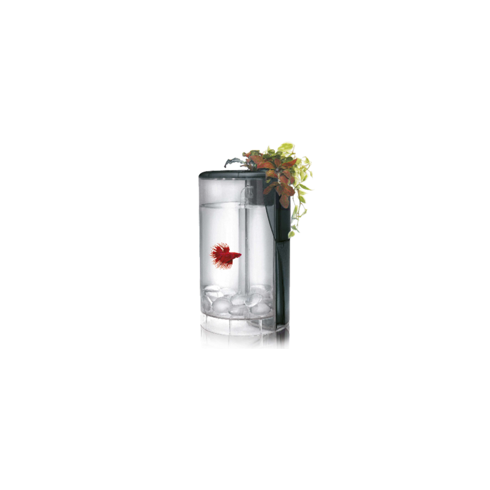 Acuario con Iluminacion para Bettas ICA Kit Betta Flora LED 2l Negra