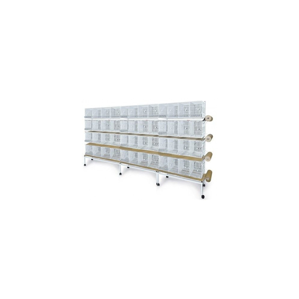 Modulo de 12 jaulas de 1 metro comunicables con sistema de limpieza