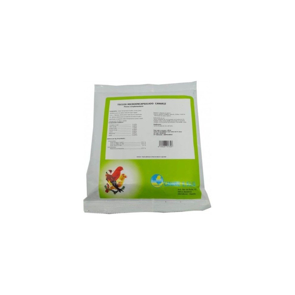 Teccox para Aves CANARIZ Anticodicios Natural en Polvo Microencapsulado 100 gr