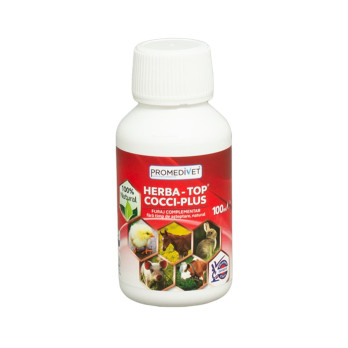 Herba-Top Cocci Plus – 100 ML - Tratamiento Coccidiosis en Gallinas, Conejos y Más