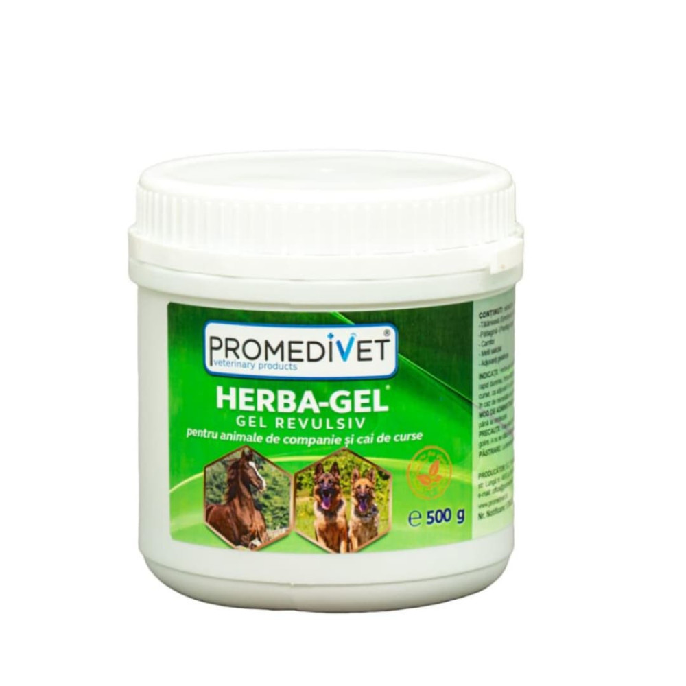 Herba-Gel – Gel Calmante y Revulsivo para Perros y Caballos 500g
