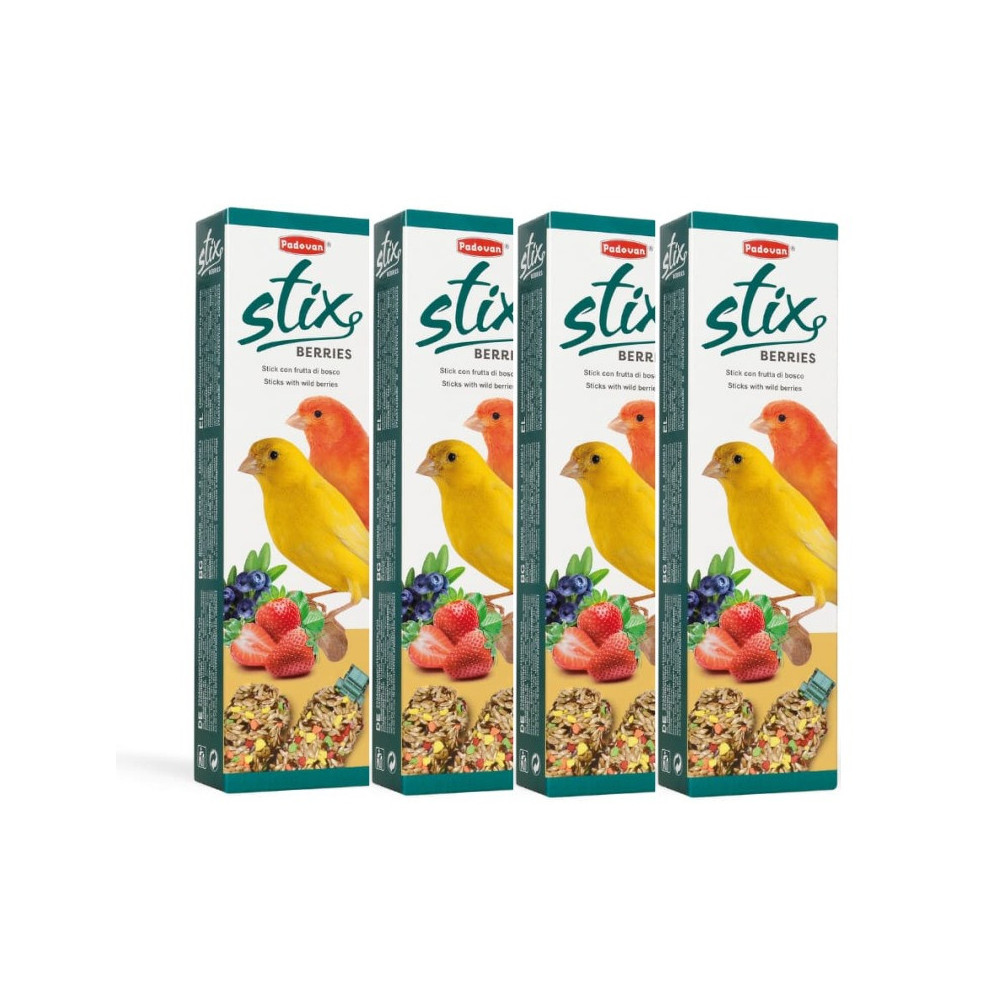 Barrita de fruta para canarios Stix Berries 80 g PADOVAN  4 unidades