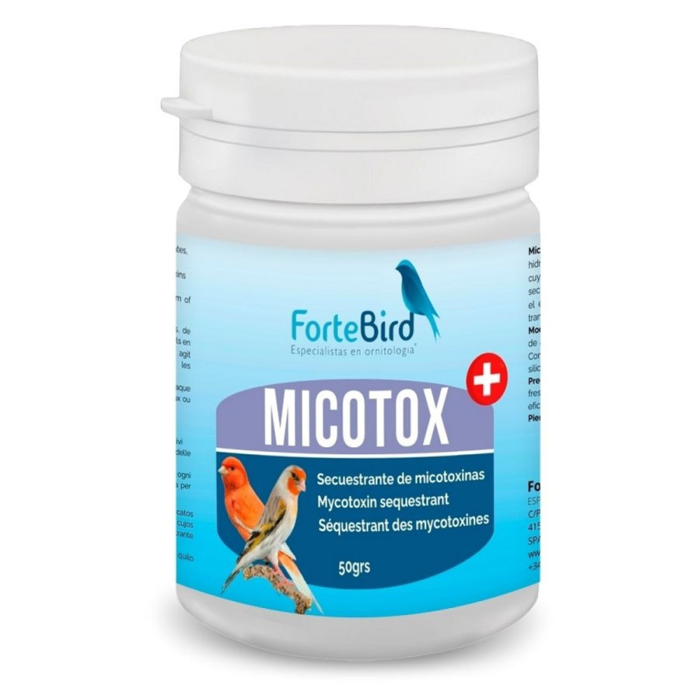 Antibacteriano y antifúngico MICOTOX FORTEBIRD polvo 50 gr