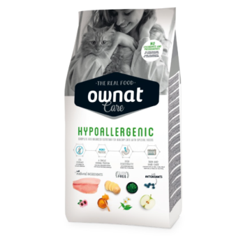OWNAT GATO CARE HYPOALLERGENIC 1,5 kg | Dieta Monoproteica para Digestiones Sensibles