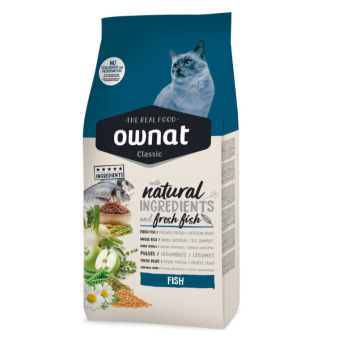 OWNAT GATO CLASSIC PESCADO 4 kg | Alimentación Completa y Equilibrada con Pescado Fresco