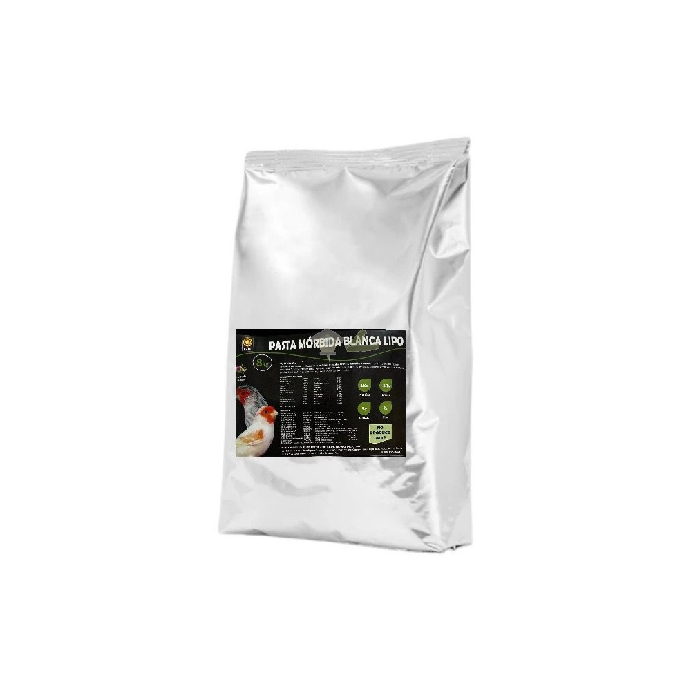 PASTA BLANCA MORBIDA LIPO Dival Hoyo 8 kg | Pasta de Cría Profesional para Canarios Lipocromos