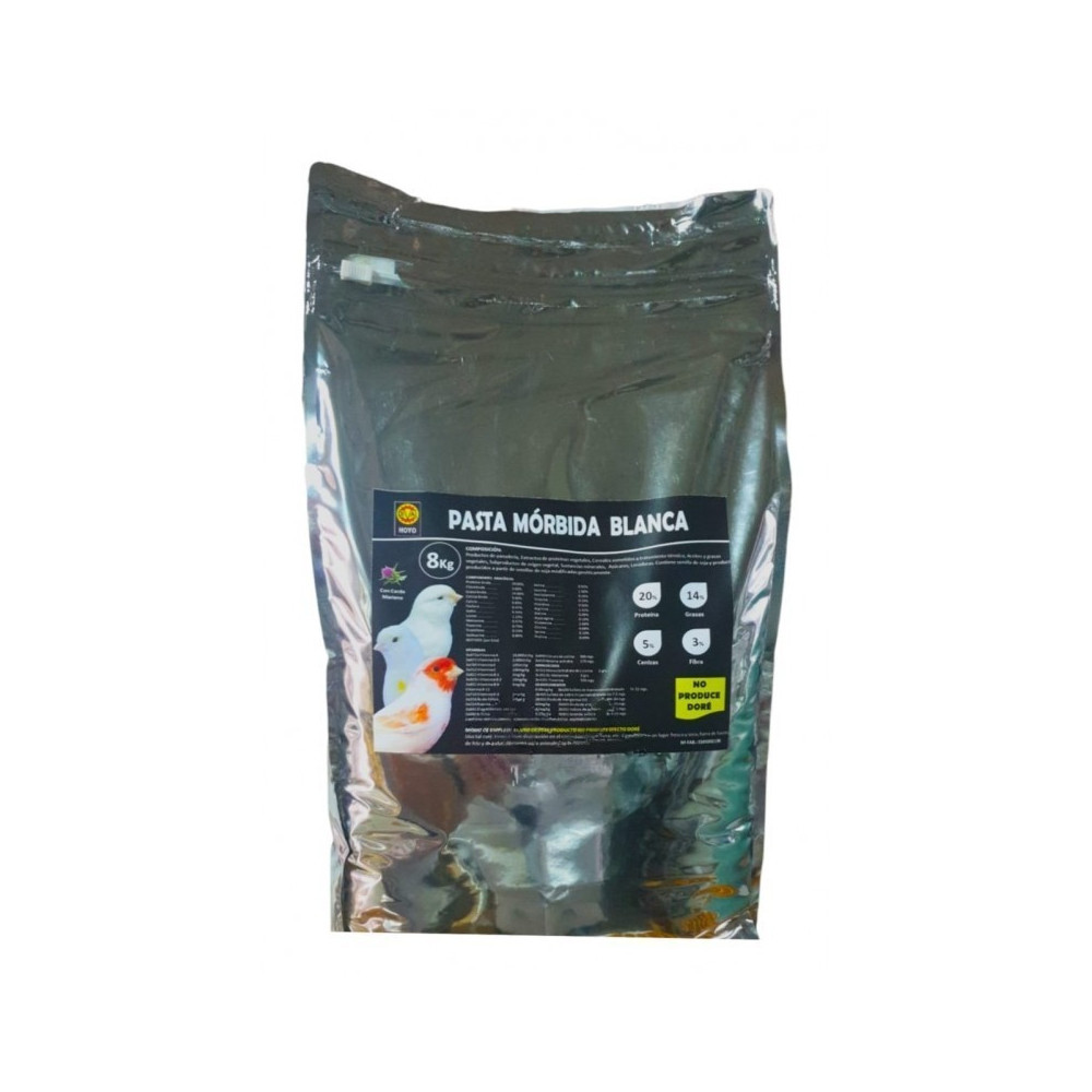 Pasta de Cría Blanca Mórbida DH 8 kg | Alimento "Sin Doré" Profesional para Canarios