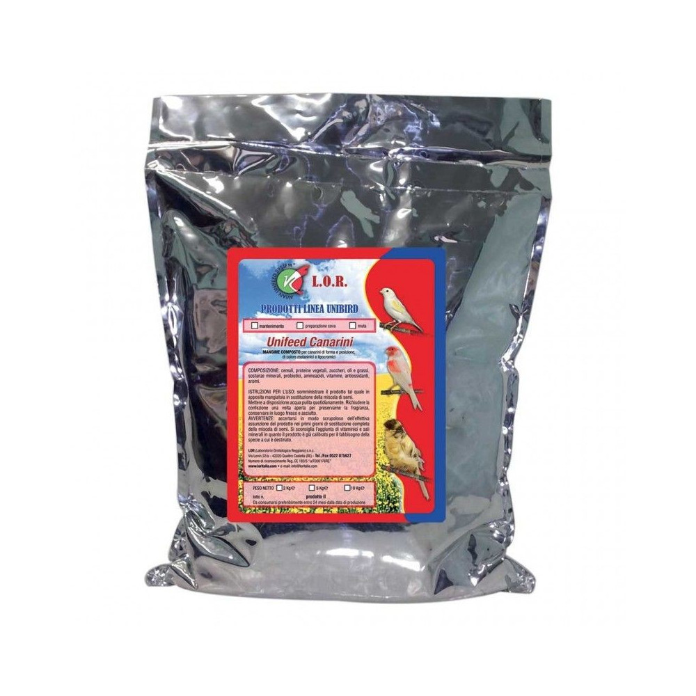 Pienso LOR Unifeed Canarios Cría – 5 kg | Formato Ahorro Profesional para Reproducción