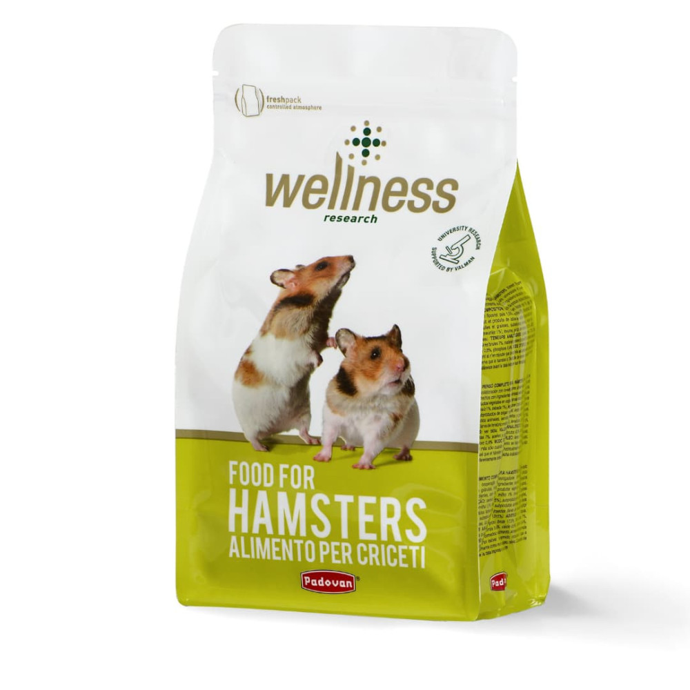 Pienso Premium para Hámsters Padovan Wellness – 1 kg | Dieta Equilibrada con Cereales, Fruta y Verduras