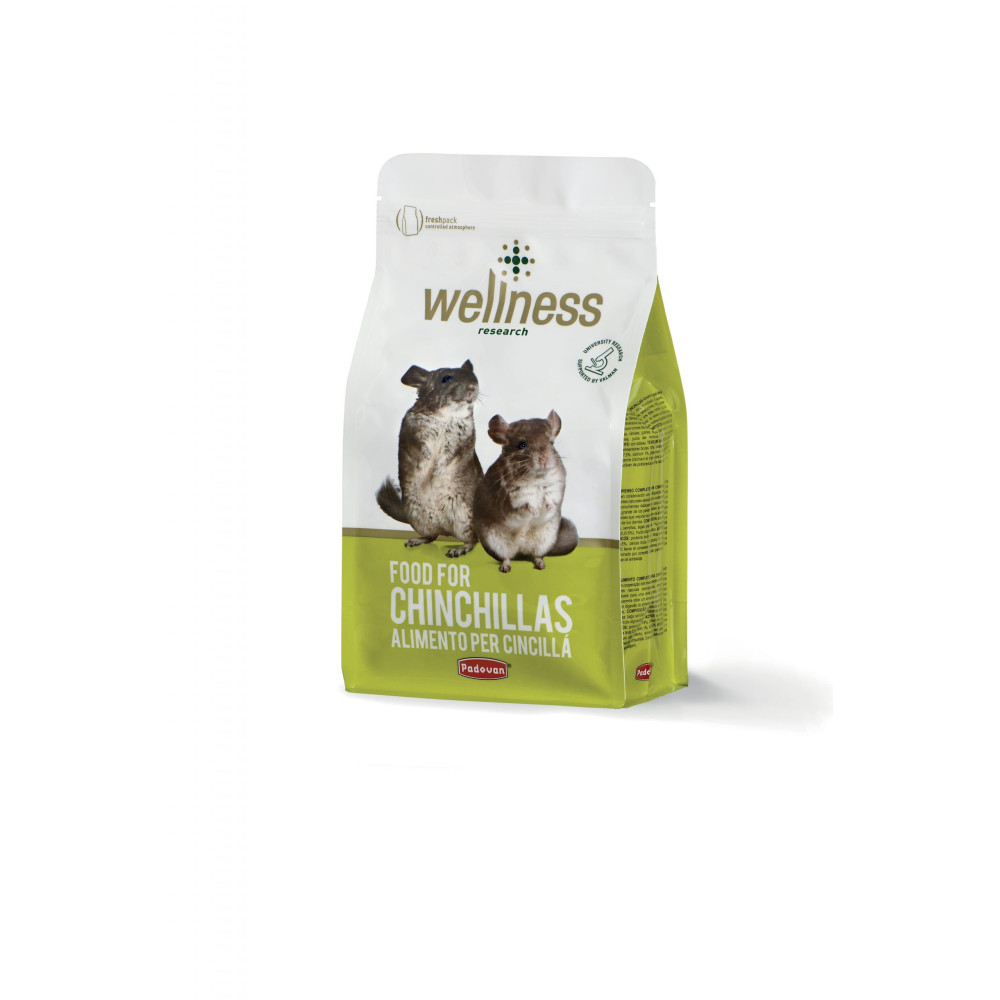 Comida para Chinchillas Wellness Padovan – 1 kg | Mezcla Súper Premium con Heno y Verduras