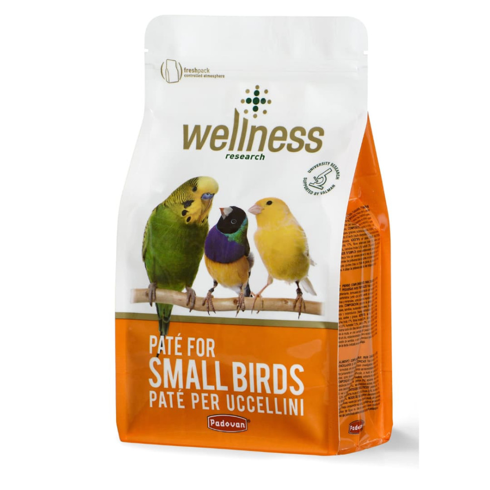 Pasta de Cría Wellness Padovan para Pájaros – 900 g | Nutrición Avanzada con Prebióticos y Frutas