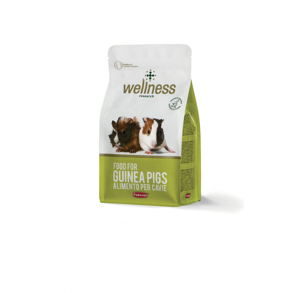 Comida para Cobayas Wellness Padovan – 1 kg | Dieta Súper Premium con Vitamina C y Fibra