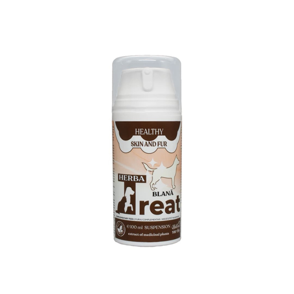 Herba-Treat Piel | Apoyo Natural para Problemas Dérmicos en Perros y Gatos - Salud de la Barrera Cutánea y Brillo