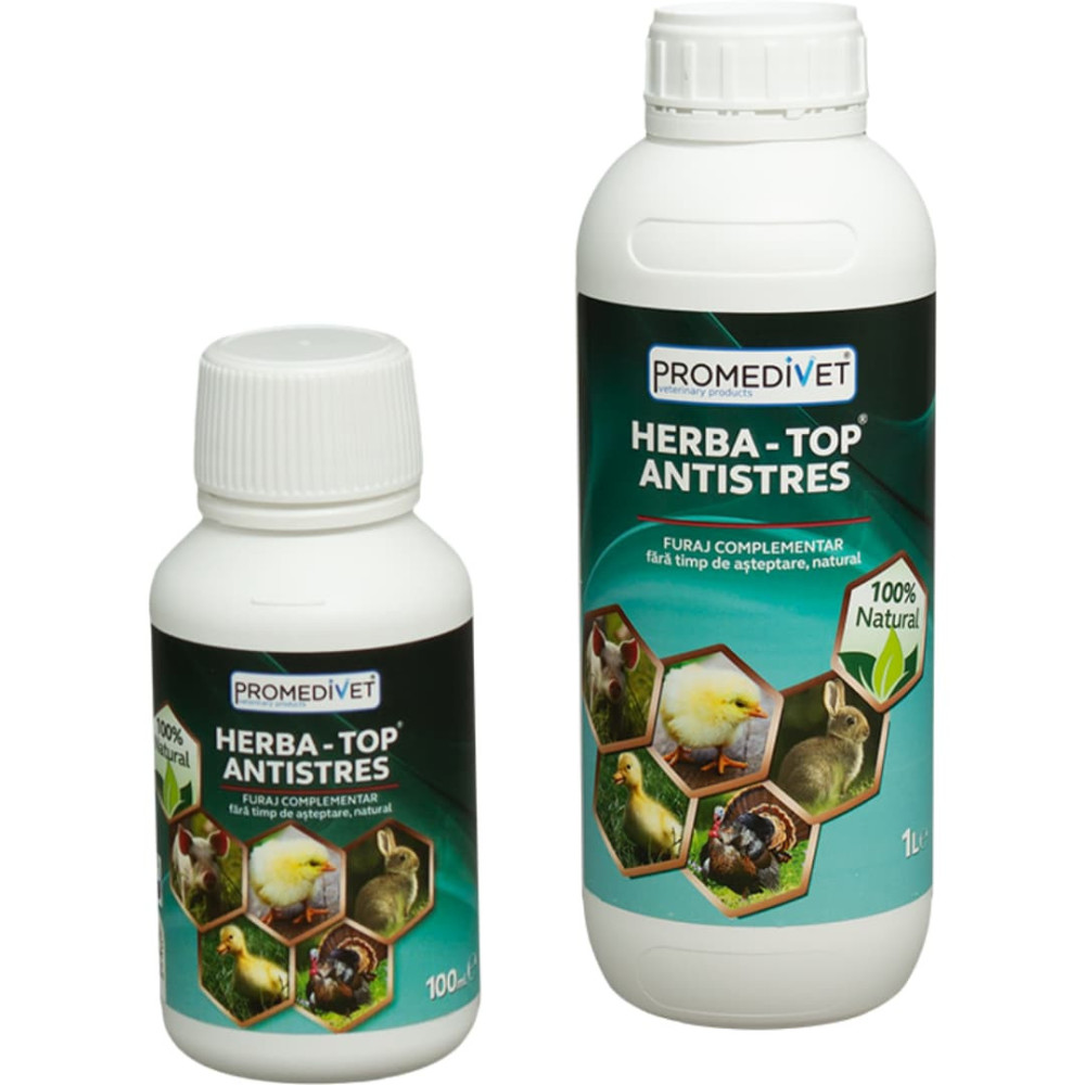 Herba-Top Antihelmintic 100ml | Desparasitante Natural Aves y Granja - Residuo Cero (Apto Consumo Humano)