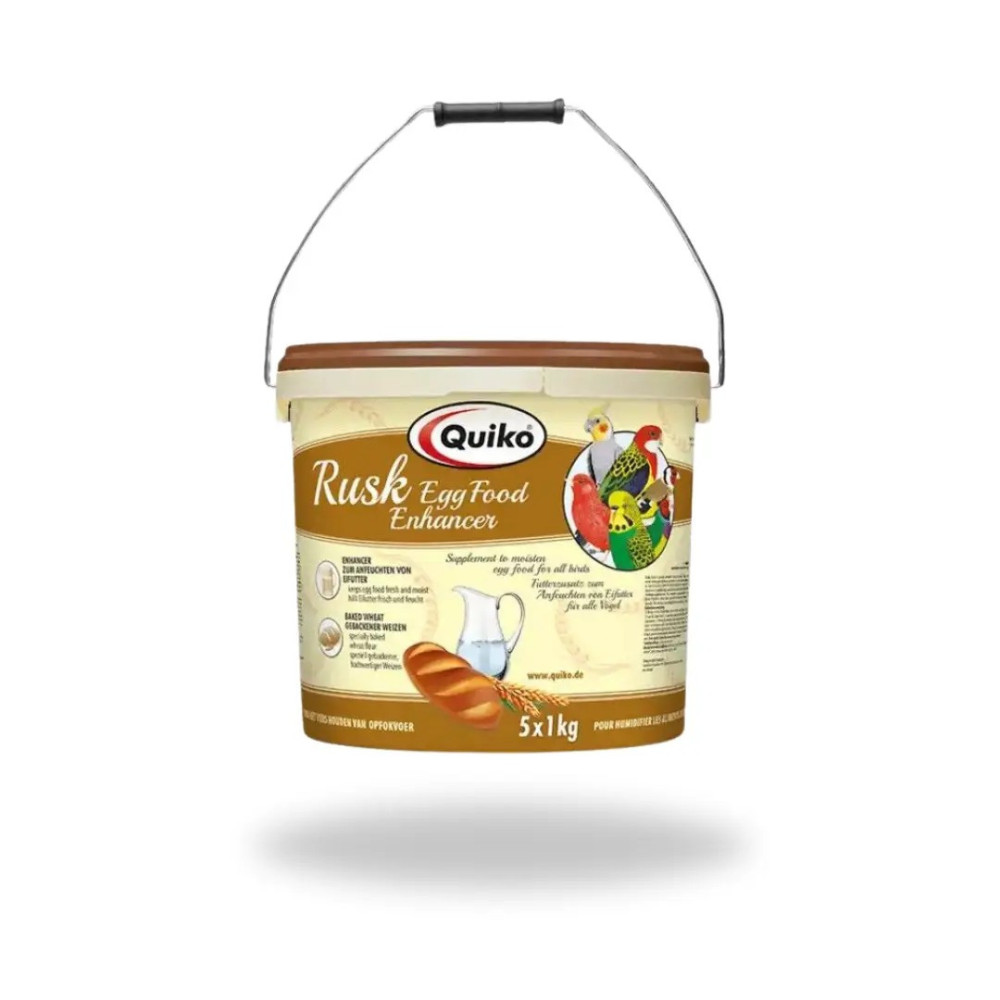 RUSK Quiko 5 kg | Granulado de Trigo Horneado para Hidratar Pasta de Cría