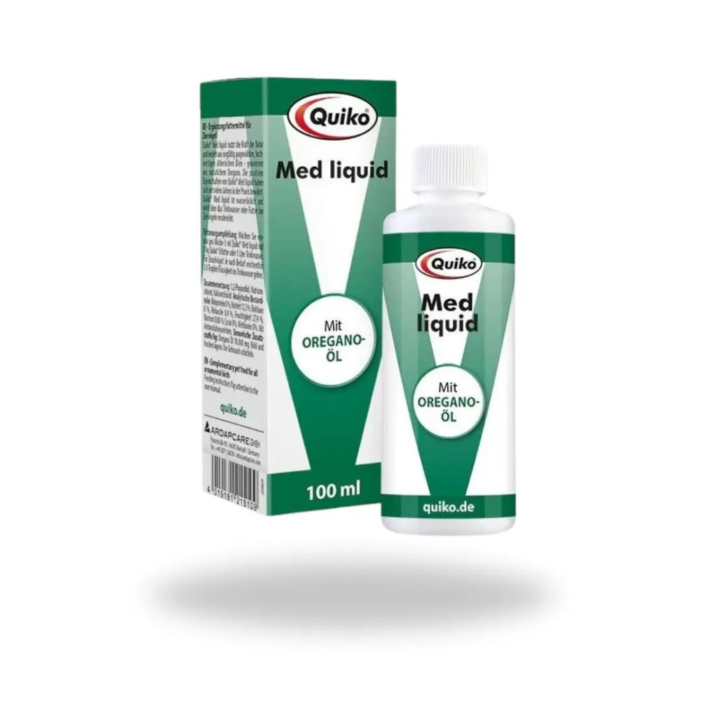 Quiko Med Líquido 100ml – Concentrado Natural de Orégano para Salud Aviar