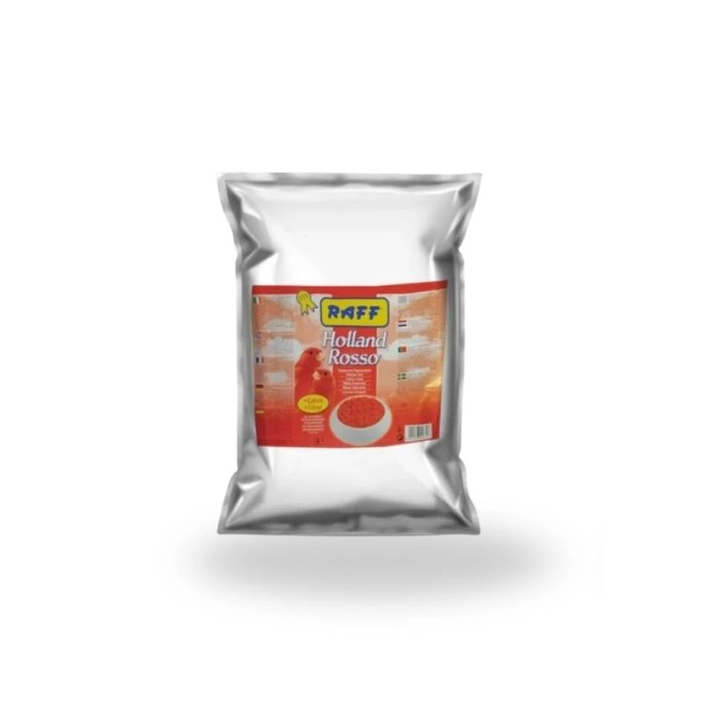 RAFF Holland Rosso 4 kg | Pasta de Cría Húmeda con Colorante para Aves de Factor Rojo