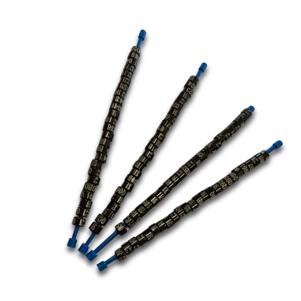 Anillas Tipo Federativo para AGAPORNIS 2025 Tira 25uds 4.50mm | POLICARBONATO (Negro)