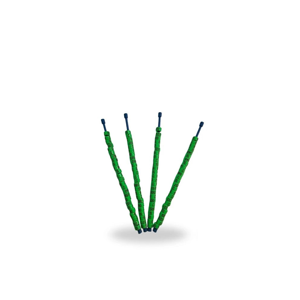 Anillas Tipo Federativo para PERIQUITOS 2026 Tira 25uds 4.00mm | POLICARBONATO (Verde)