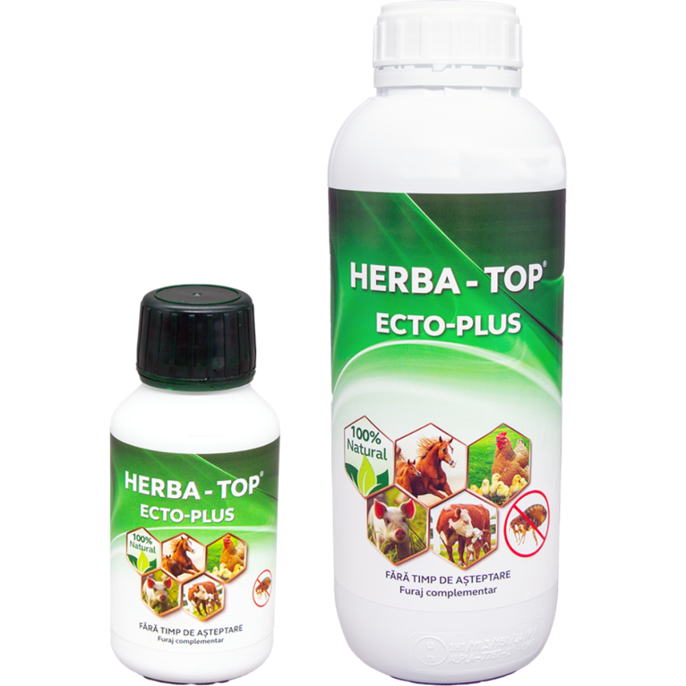 Herba-Top Ecto-Plus 1L | Eficaz Contra Piojos, Ácaros y Parásitos Externos