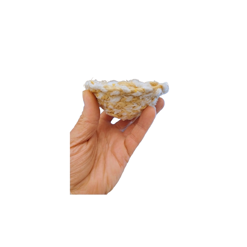 Nido Artesanal de Yute y Algodón para Canarios y Jilgueros 9cm | Calidad Superior