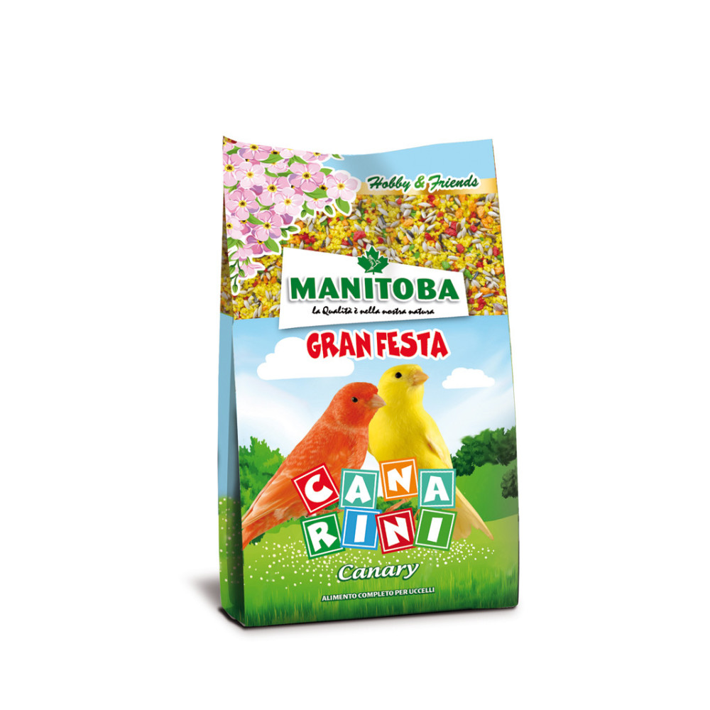 Manitoba Gran Festa Canarini 500 g | Alimento Completo y Variado para Canarios
