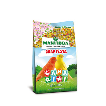 Manitoba Gran Festa Canarini 500 g | Alimento Completo y Variado para Canarios
