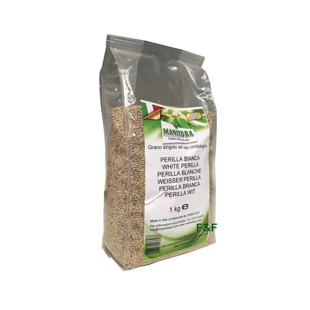 Manitoba Perilla Blanca 1 kg | Semillas Naturales de Alta Calidad para Aves