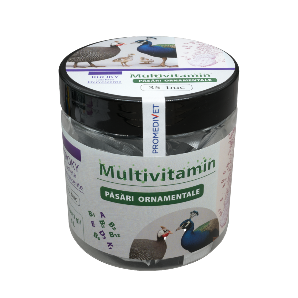 Kroky Multivitamin 50 Tabletas | Suplemento Efervescente Completo para Aves