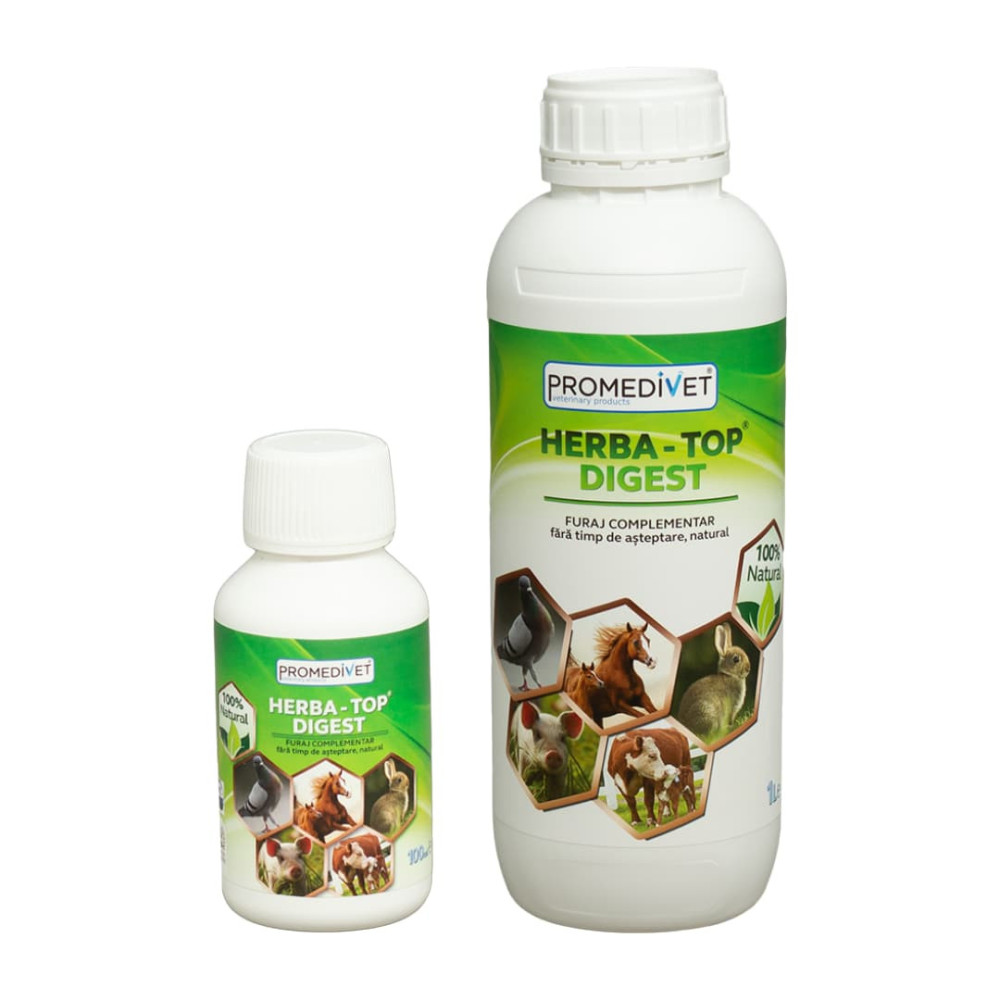 Herba-Top Digest 1 litro | Suplemento Natural Digestivo y Hepático para Gallinas y Aves
