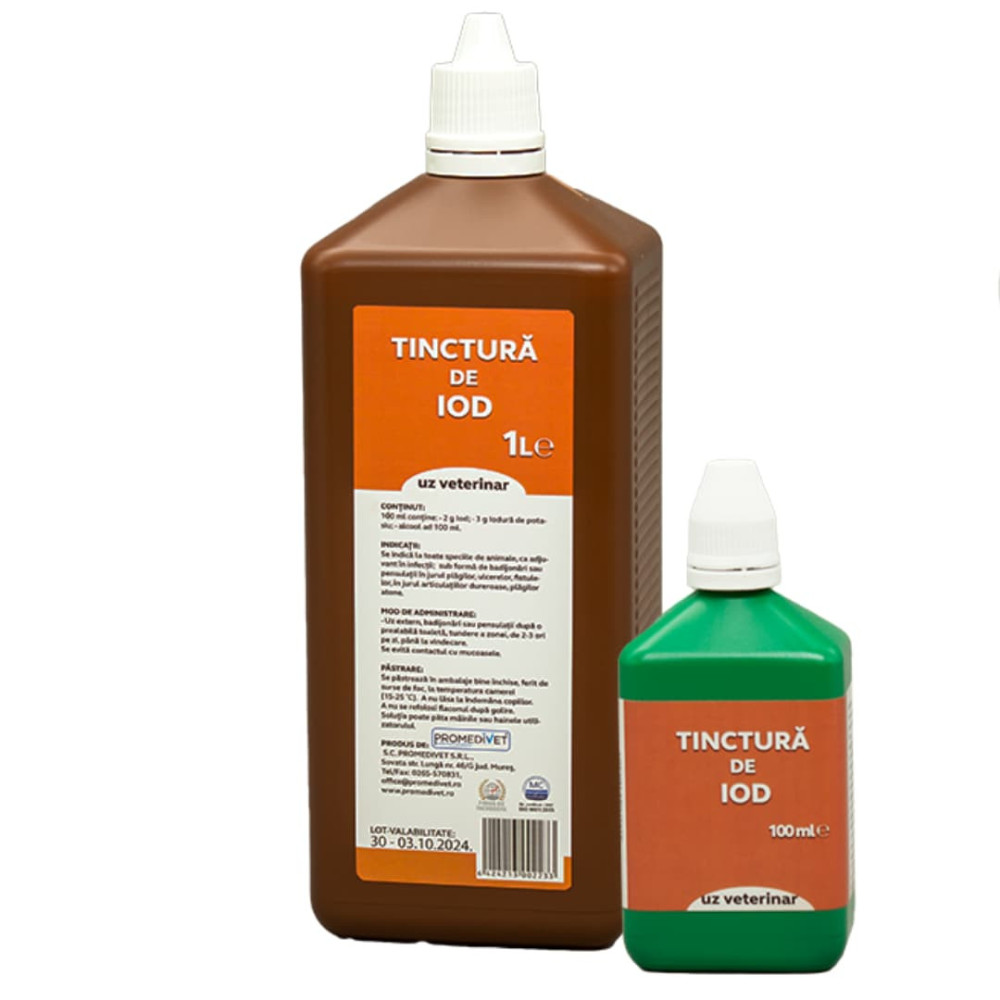 Tintura de Yodo 100 ml | Desinfección y Cicatrización para Animales