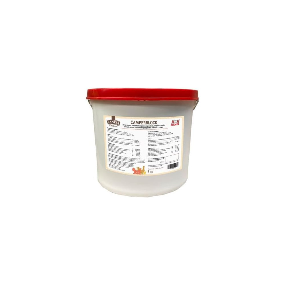 Camperblock 4 kg | Pienso Mineral en Bloque para Gallinas y Pollos