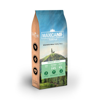 Maxican Premium Senior Light 15 kg | El pienso ideal para el control de peso en perros senior.