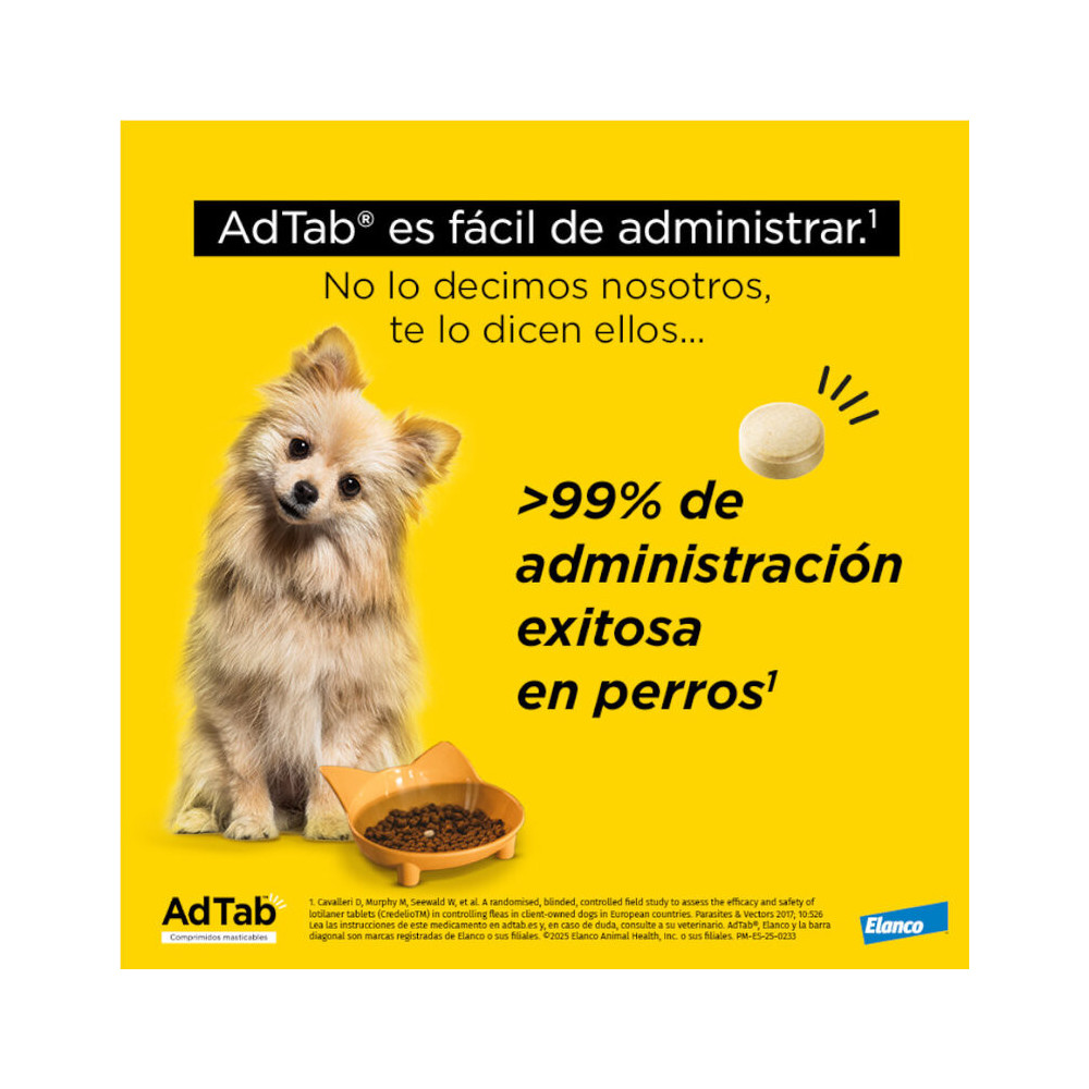 AdTab Comprimidos Masticables Antiparasitarios para Perros 22 - 45 kg 1 ud.|Antiparasitario Oral contra Pulgas y Garrapatas