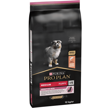 PURINA PRO PLAN Puppy Medium Sensitive Skin Salmón 12 kg | Pienso completo para cachorros de razas medianas con piel sensible