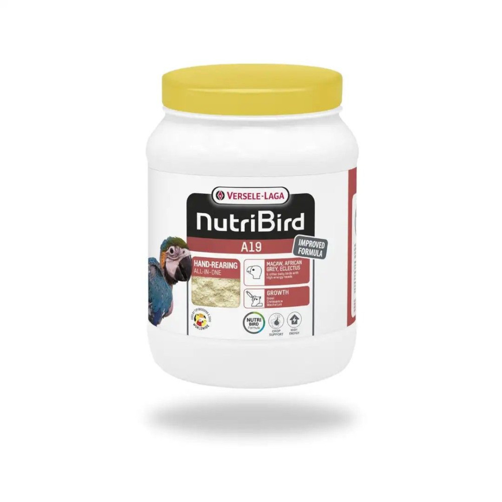 Papilla para Loros Versele-Laga NutriBird A19 800 g | Alimento completo para cría manual de polluelos