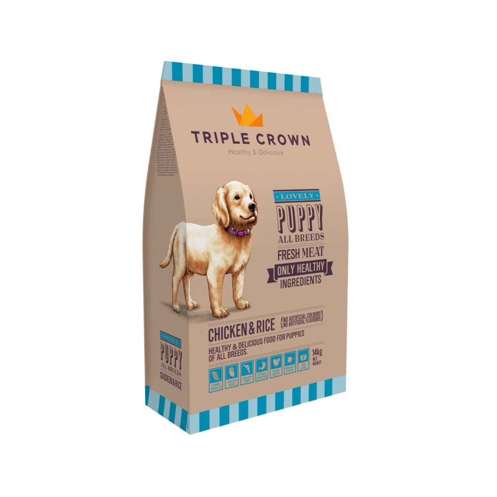 Triple Crown Lovely Puppy 14 kg | Pienso Completo para Cachorros y Perras Gestantes