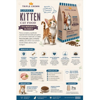 Triple Crown Housy Cat 2 kg | Pienso Completo para Gatos Adultos