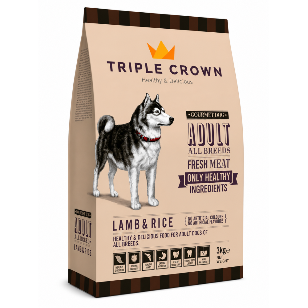 Triple Crown Gourmet Dog 3 kg | Pienso Premium para Perros Adultos