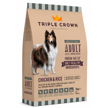 Triple Crown Sbeltic Dog 3 kg | Pienso Light para Perros Adultos con Tendencia al Sobrepeso
