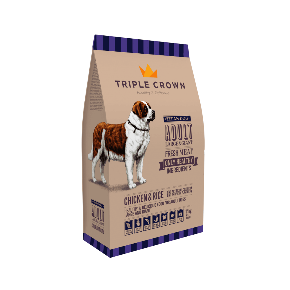 Triple Crown Titan Dog Maxi 14 kg | Pienso Premium para Perros Adultos de Razas Grandes