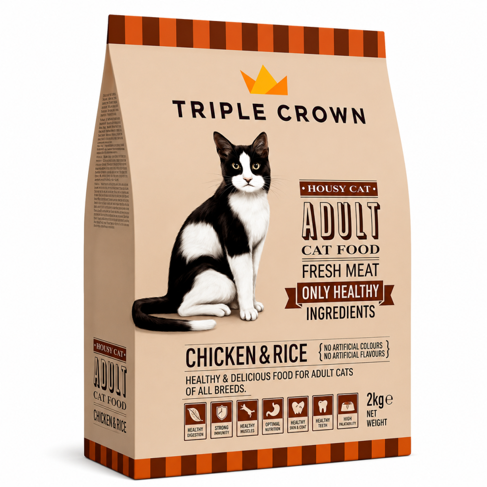 Triple Crown Housy Cat 8 kg | Pienso Completo para Gatos Adultos
