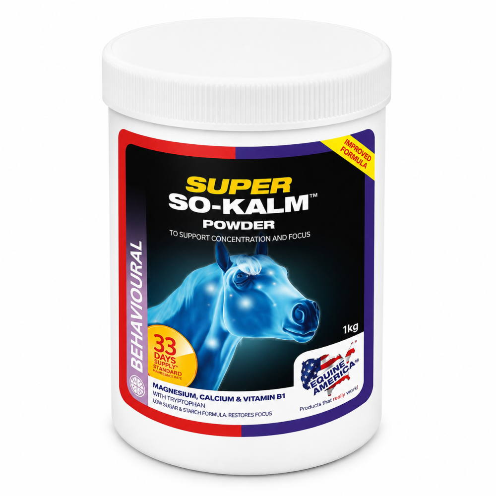 EQUINE AMERICA Super So Kalm Plus Powder 1 kg | Suplemento Calmante para Caballos
