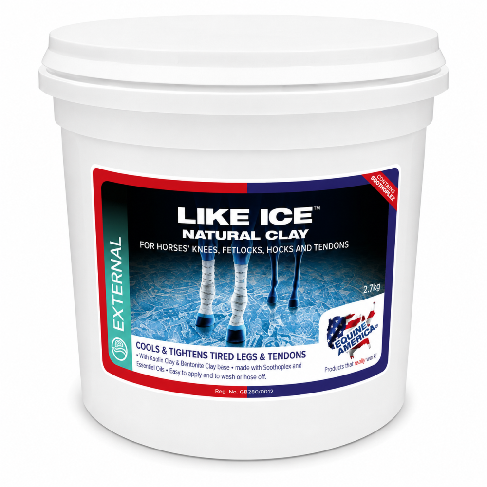 EQUINE AMERICA Like Ice 2,7 kg | Arcilla Natural Refrescante para Tendones y Articulaciones de Caballos