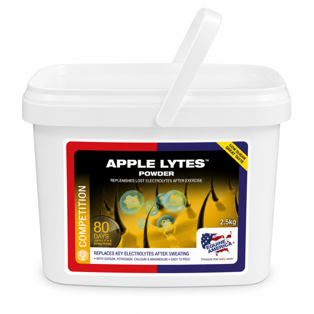 EQUINE AMERICA Apple Lytes 2,5 kg | Electrolitos para Hidratación y Recuperación en Caballos