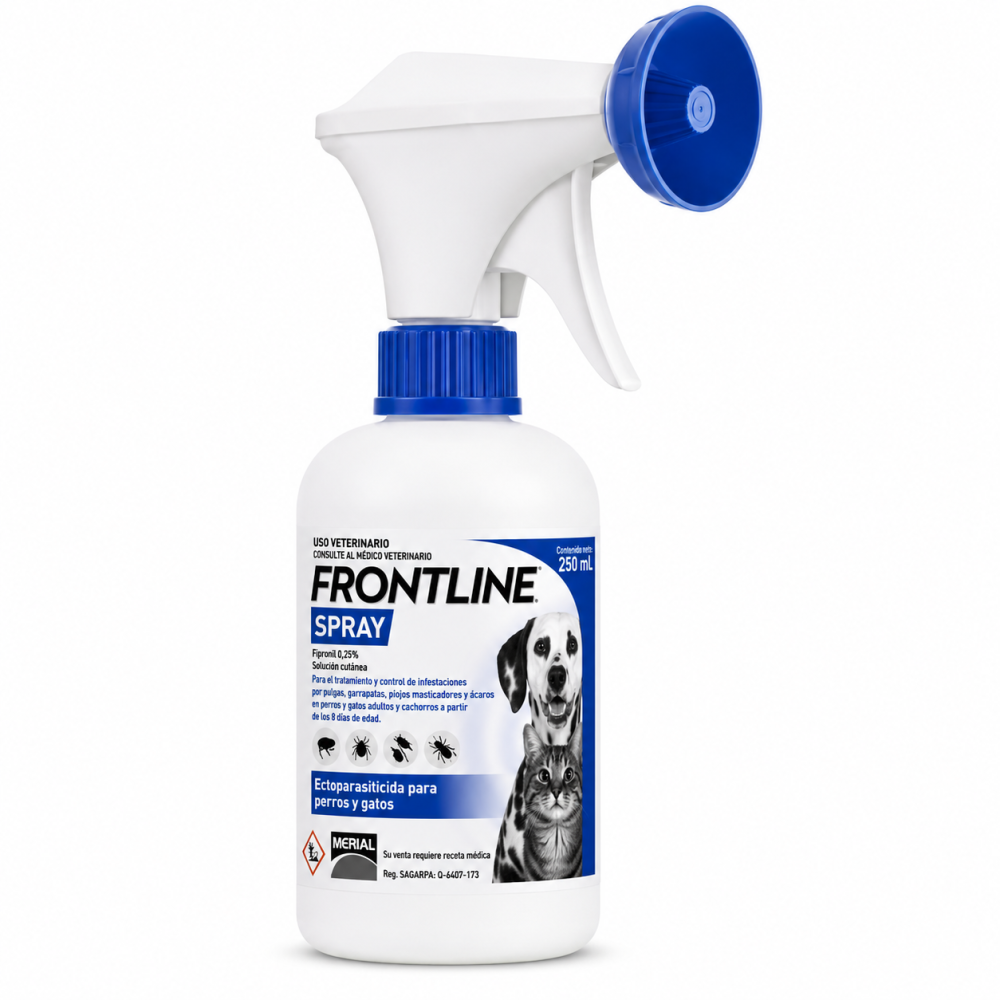 FRONTLINE Spray 250 ml | Antiparasitario Externo para Perros y Gatos contra Pulgas, Garrapatas y Piojos